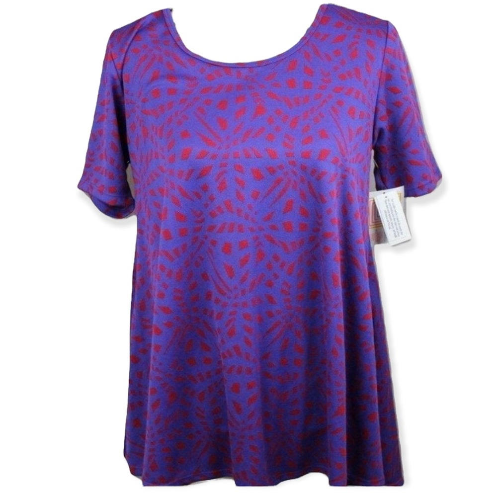 Lularoe Perfect T Tunic Top XS Geometric Jacquard NWT